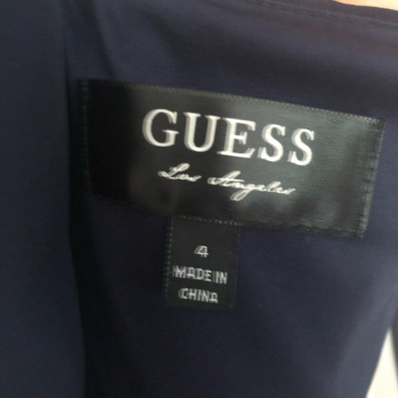 Navy and black lace GUESS dress size 4 - Picture 5 of 5